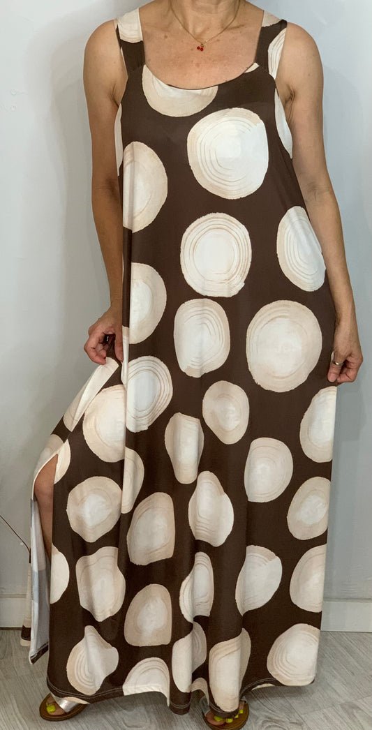 Vestido marrón choco.